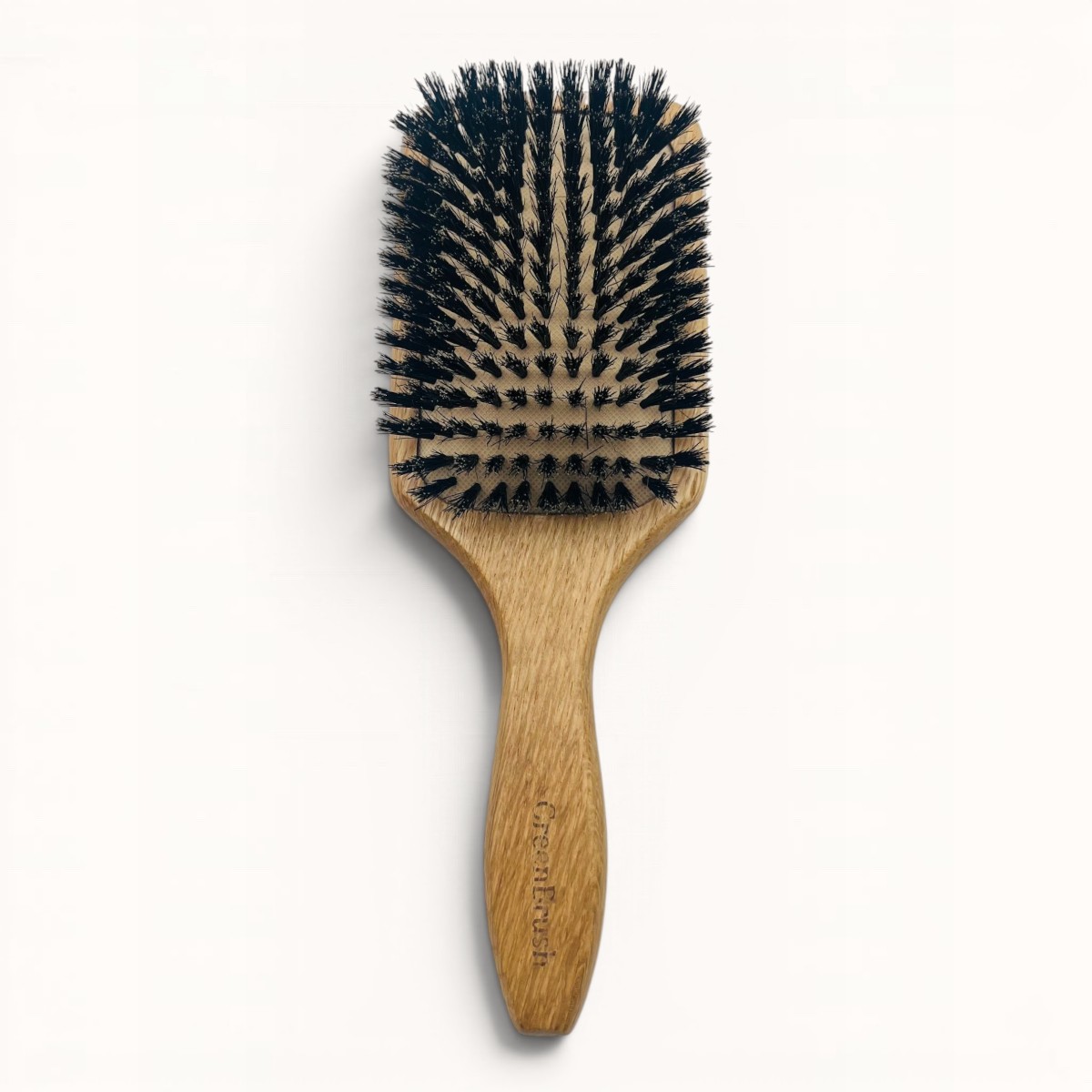 Brosse paddle en chêne aux poils de sanglier naturels