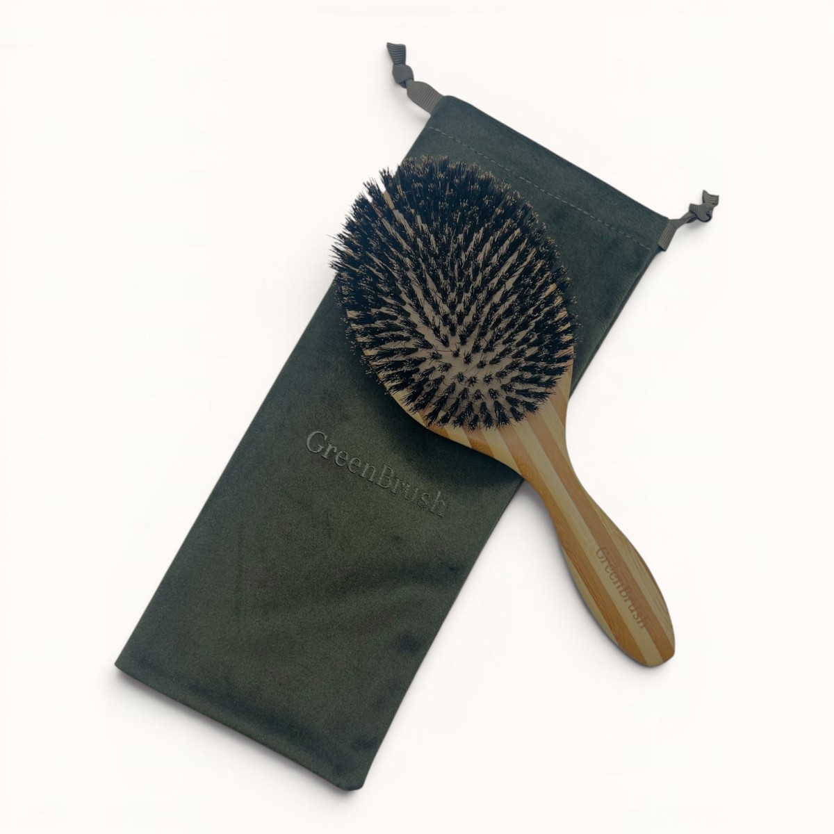 GRANDE BROSSE A CHEVEUX RONDE BOIS POIL DE SANGLIER RAYEE13