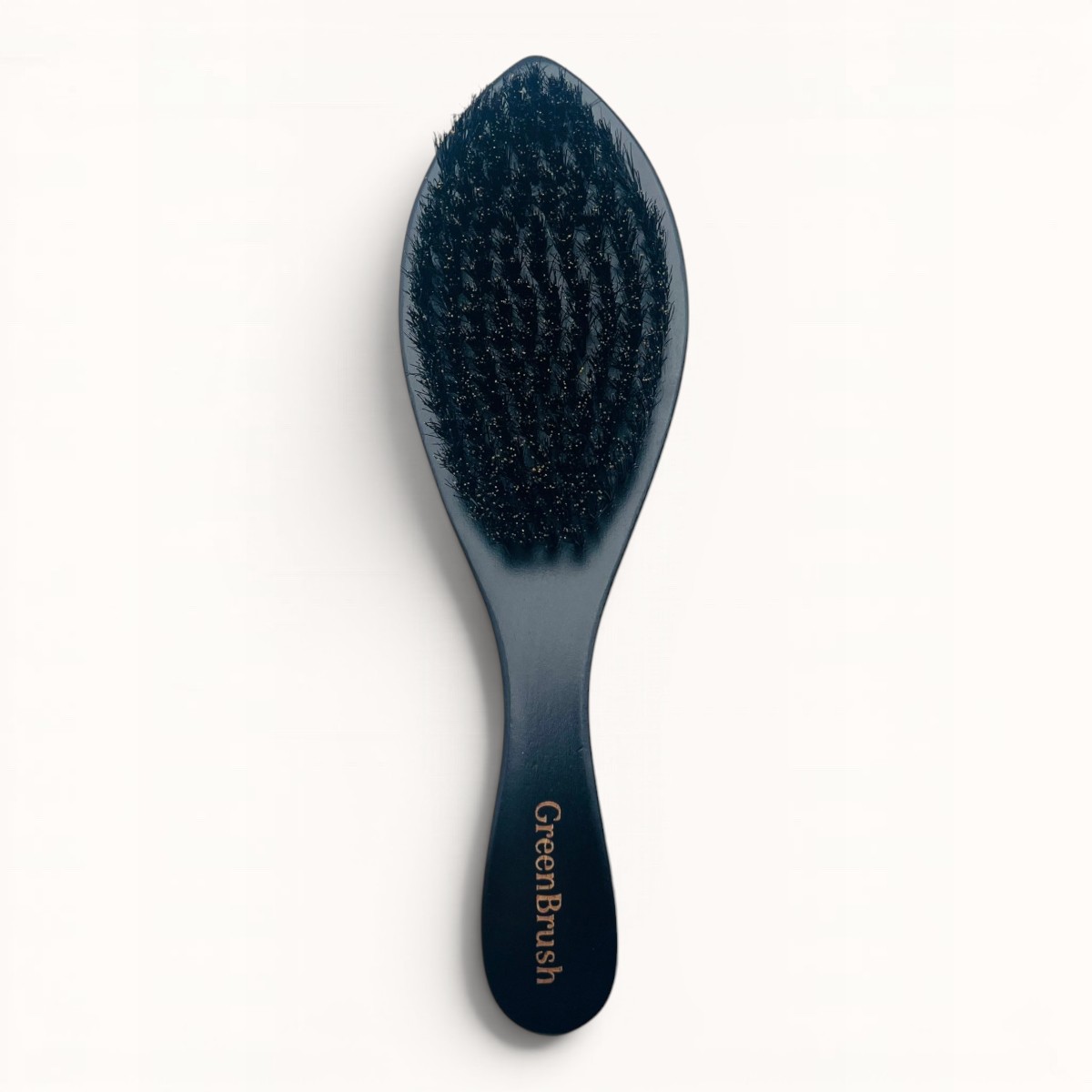 Brosse à barbe en bois noir et poils de sanglier avec manche