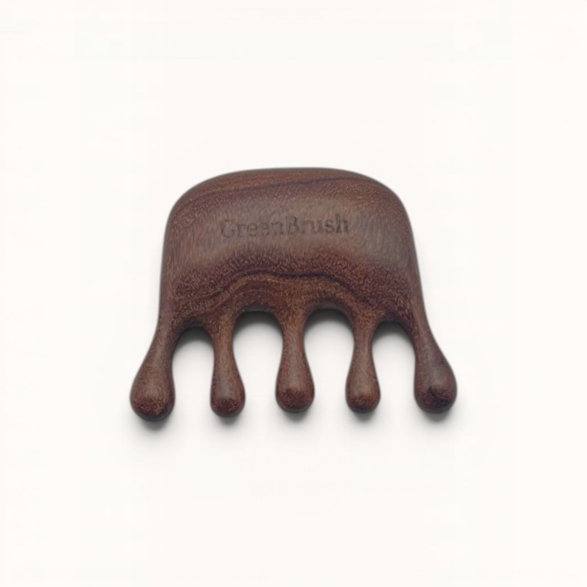 Peigne de massage du cuir chevelu en bois de santal – 5 dents