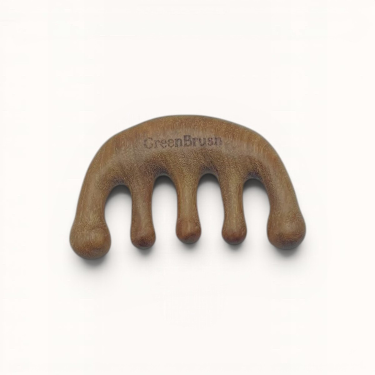 Peigne de massage du cuir chevelu en chêne naturel – 5 dents