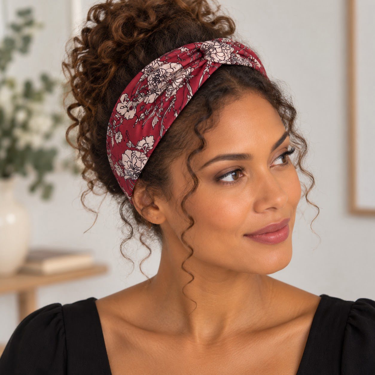 bandeau-cheveux-bordeaux-fleurs-porte