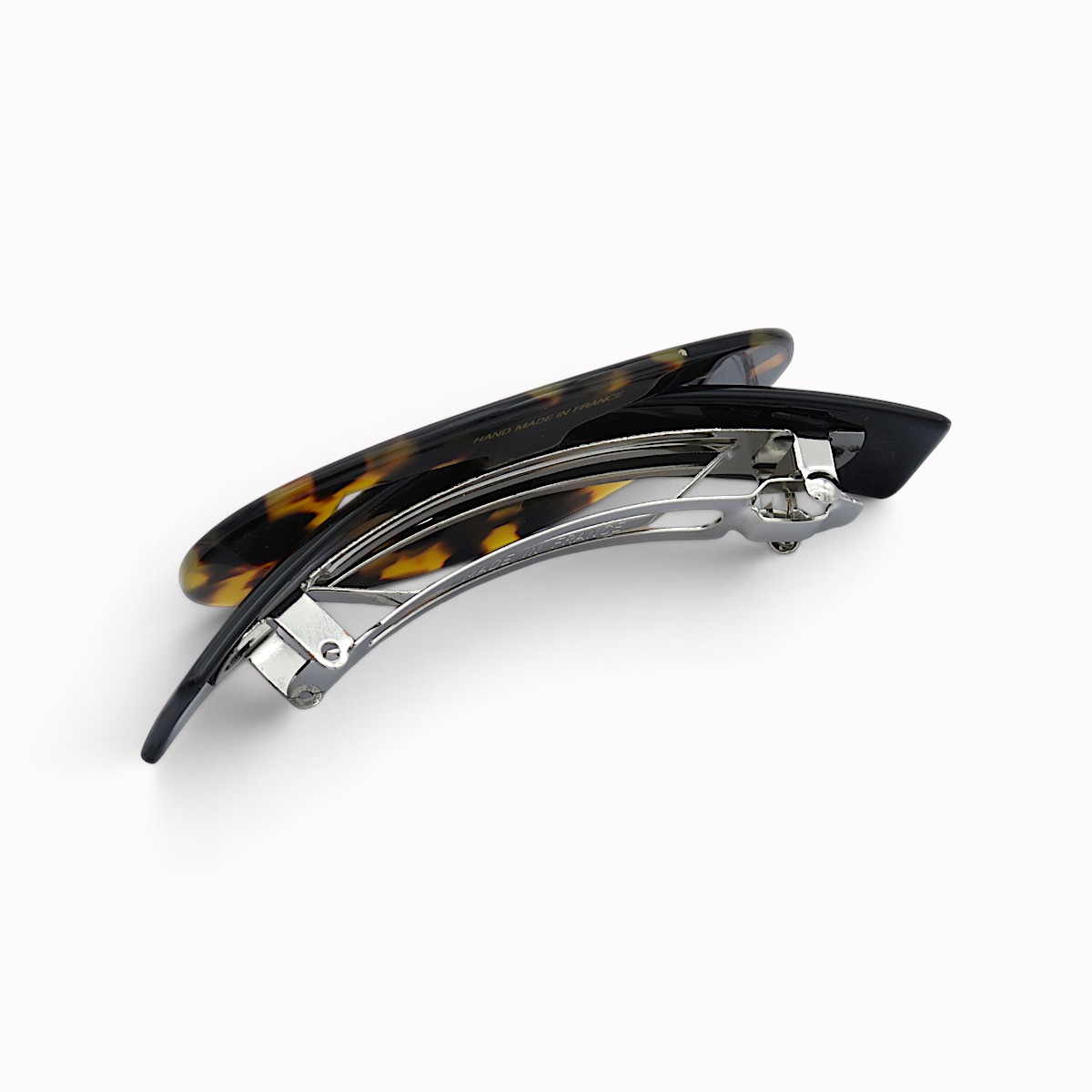Barrette à cheveux Constance écaille foncée, vue de dos