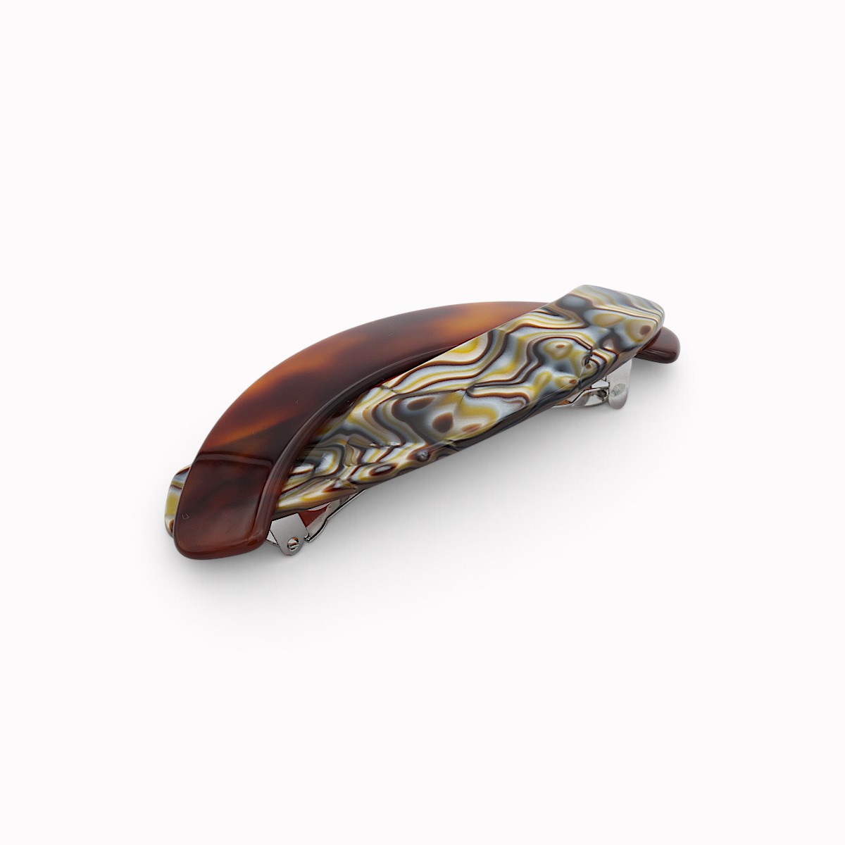 Barrette à cheveux Aurore onyx et vison