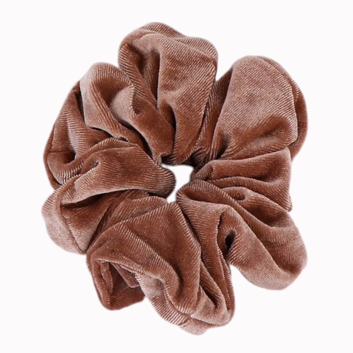 Chouchou cheveux velours xl camel