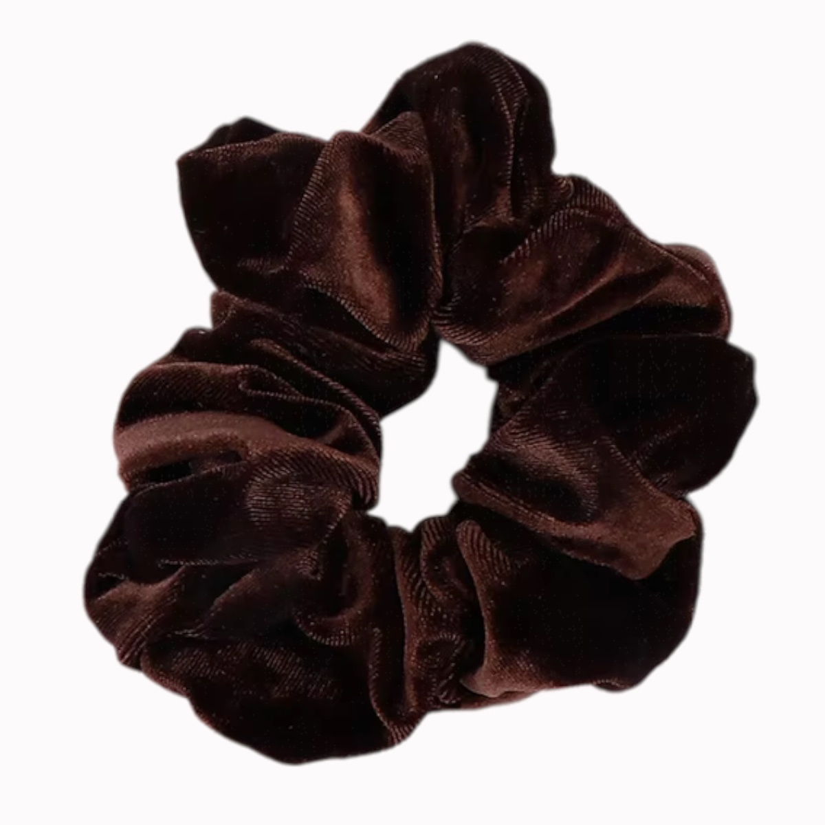 Chouchou cheveux velours xl marron
