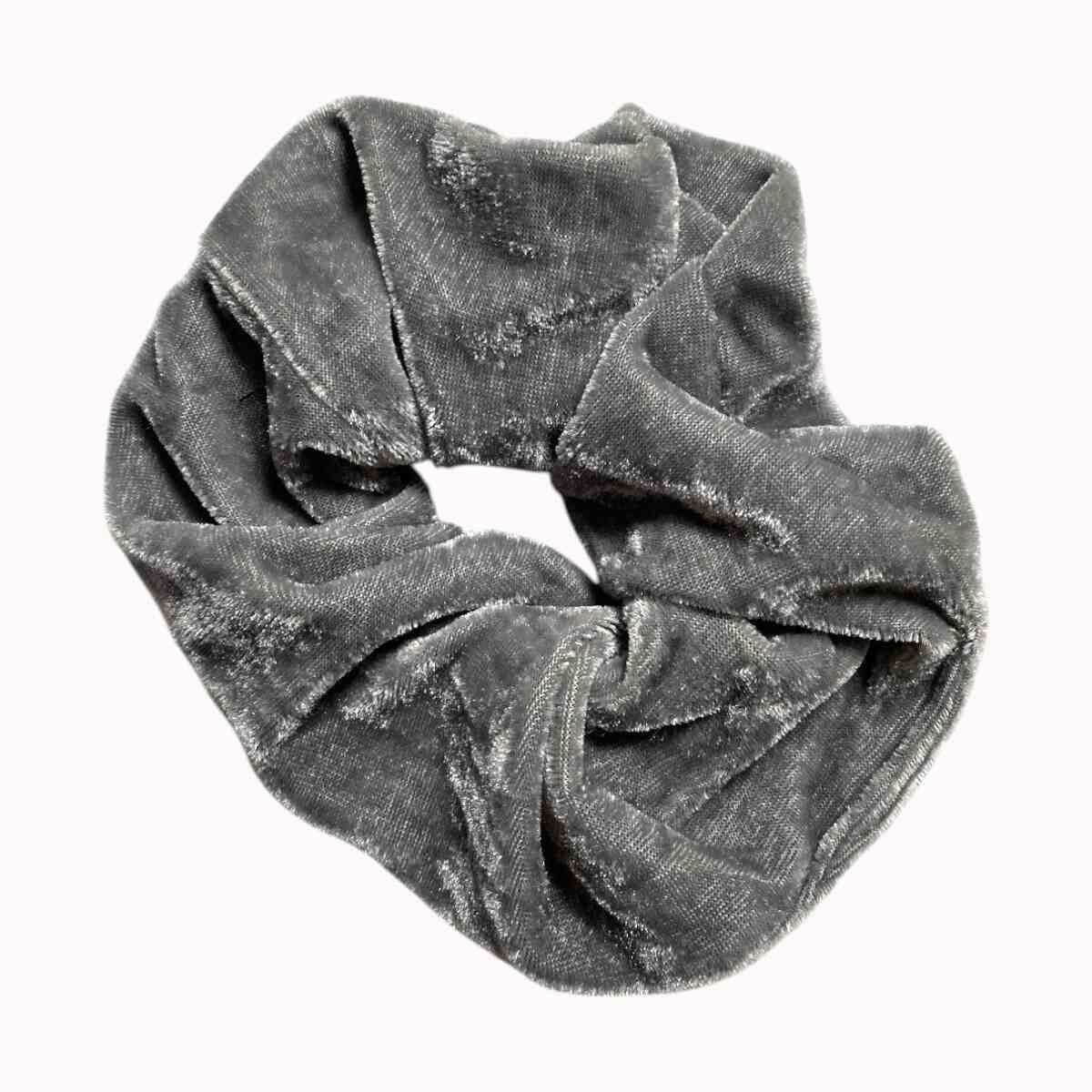 Chouchou cheveux gris clair