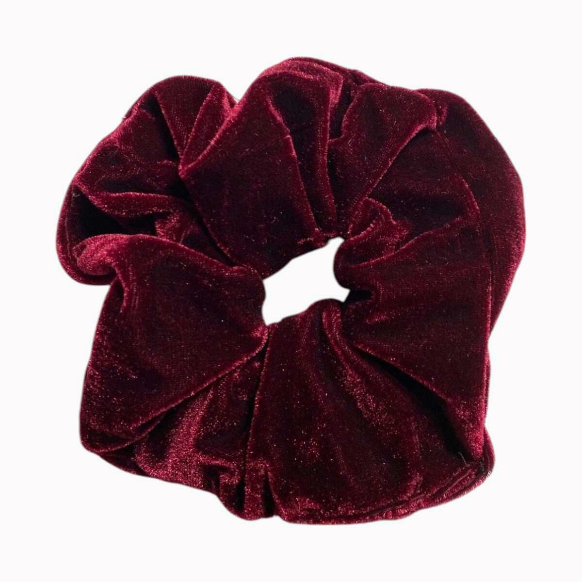 Chouchou cheveux bordeaux