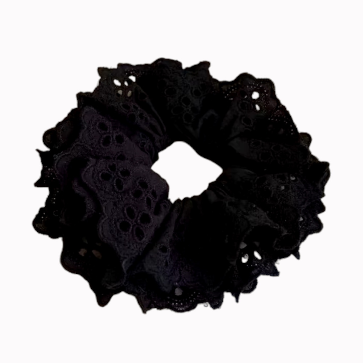 Chouchou cheveux dentelle noir