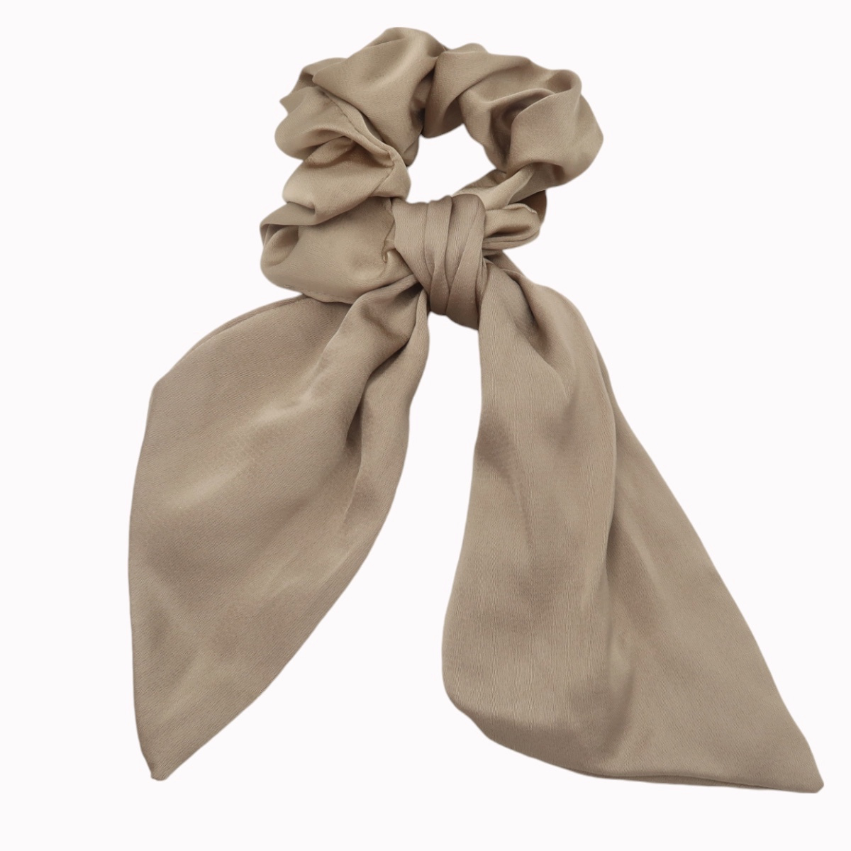 Chouchou cheveux satine beige