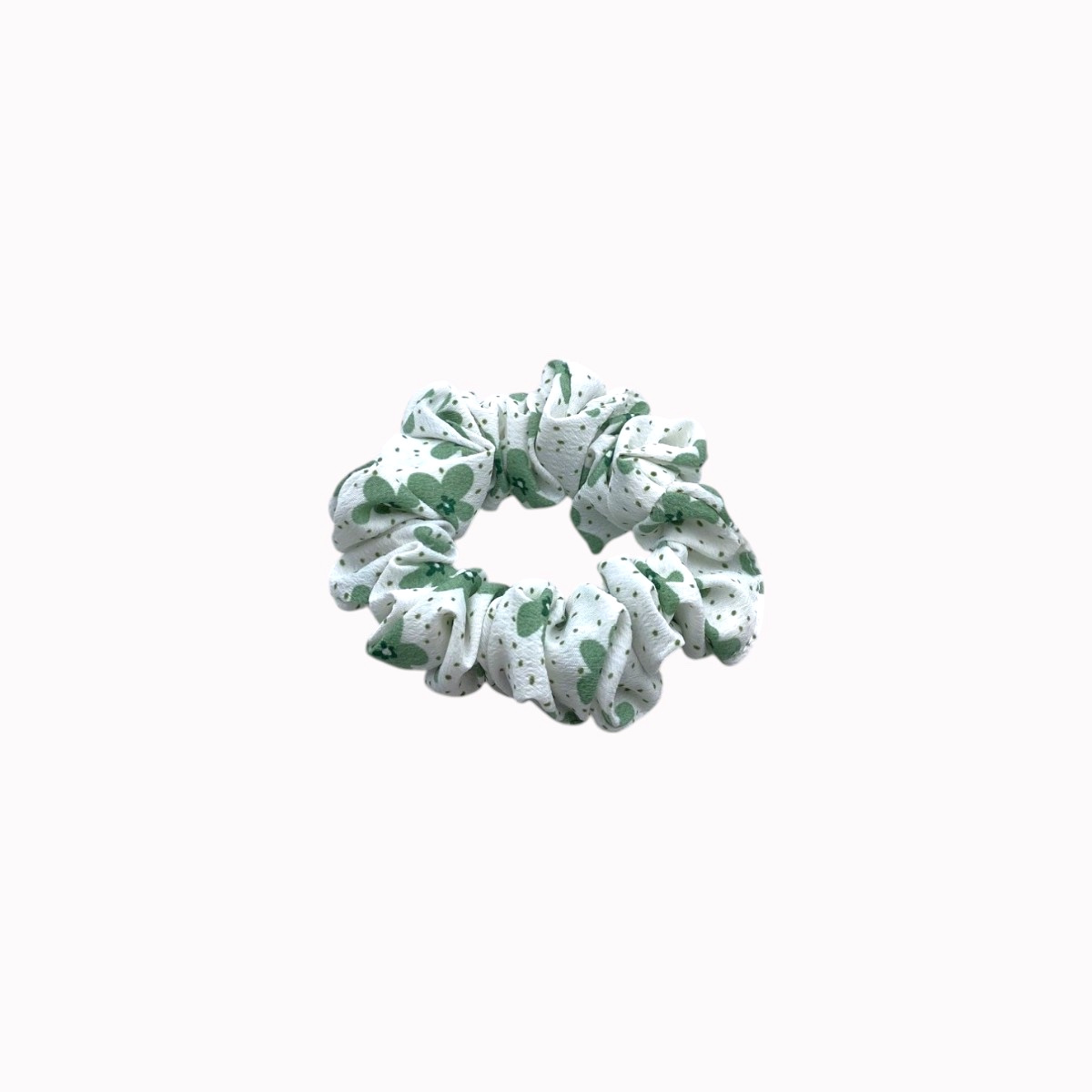 Chouchou cheveux 8 fleurs vert
