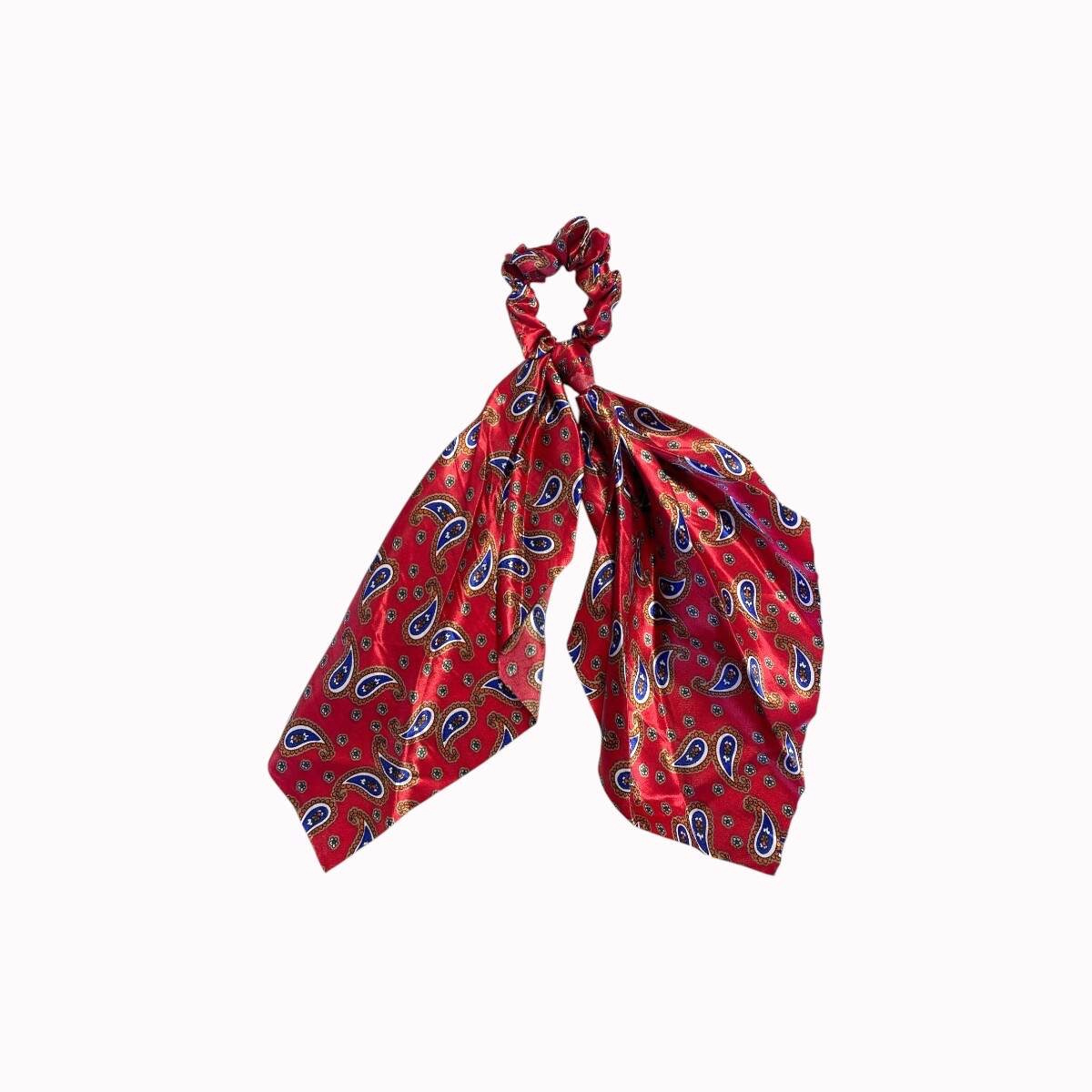 Chouchou foulard rouge fonce