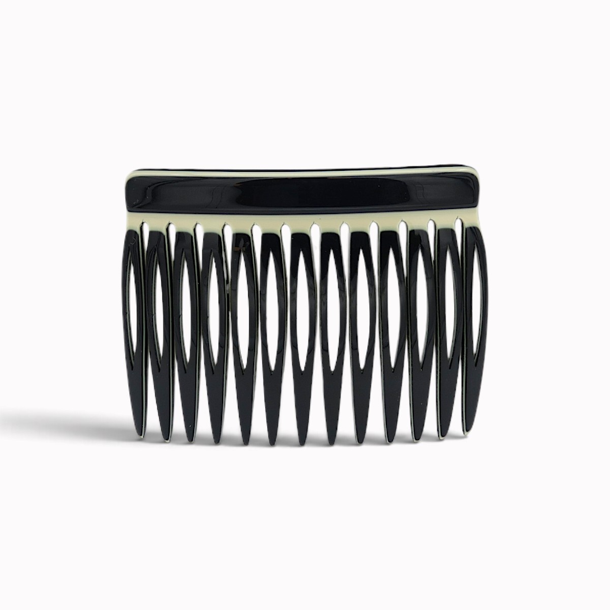 Peigne à cheveux 13 dents noir et beige