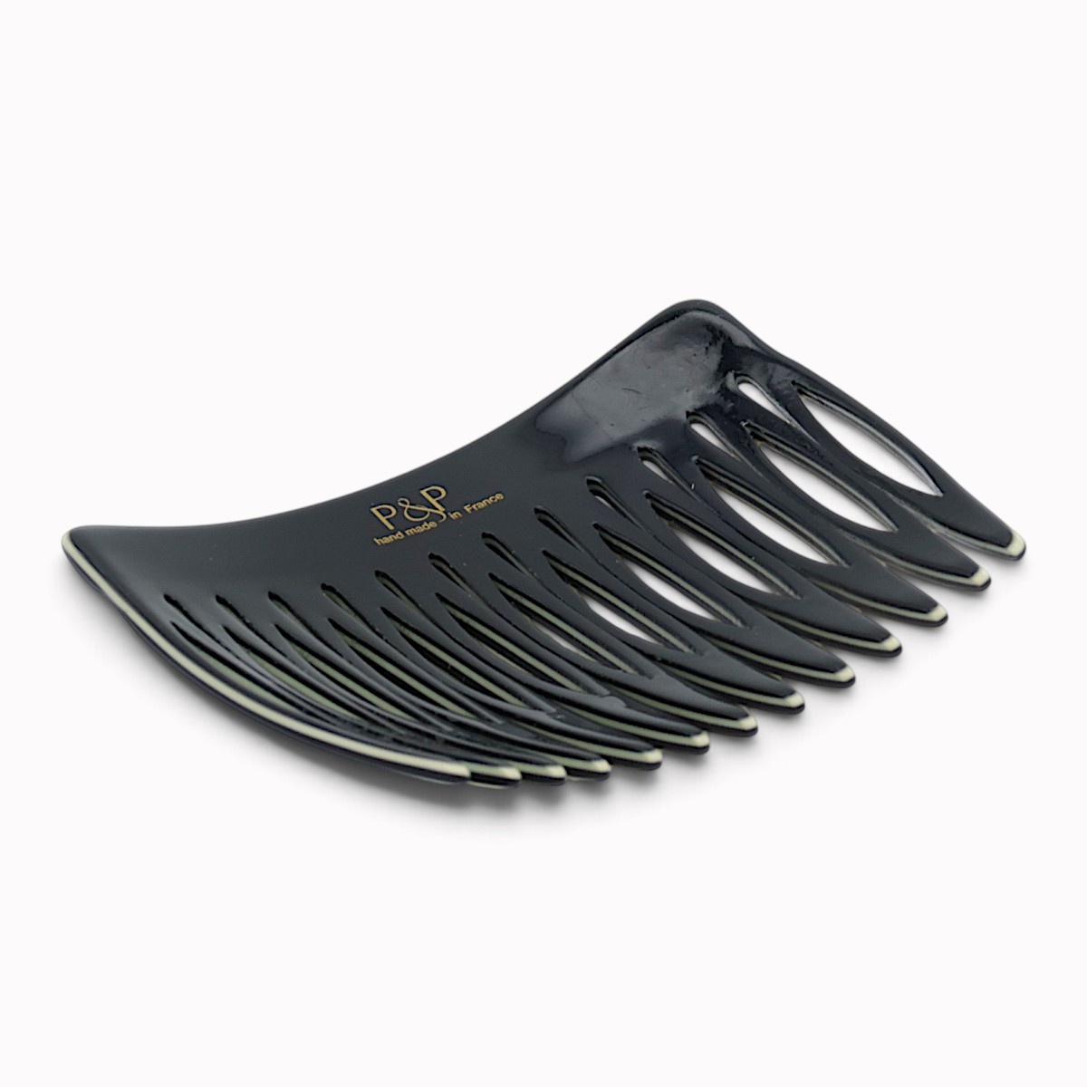 Peigne à cheveux 13 dents noir et beige 3