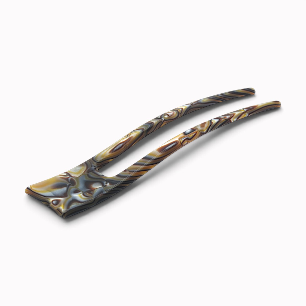 Épingle à chignon rétro 10 cm onyx - vue de côté