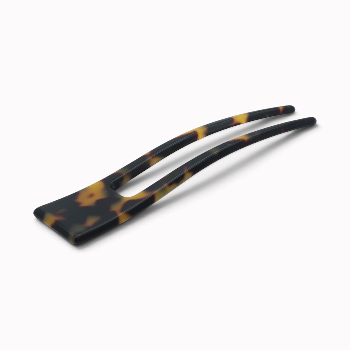 Épingle à chignon rétro 10 cm écaille foncée - vue de côté