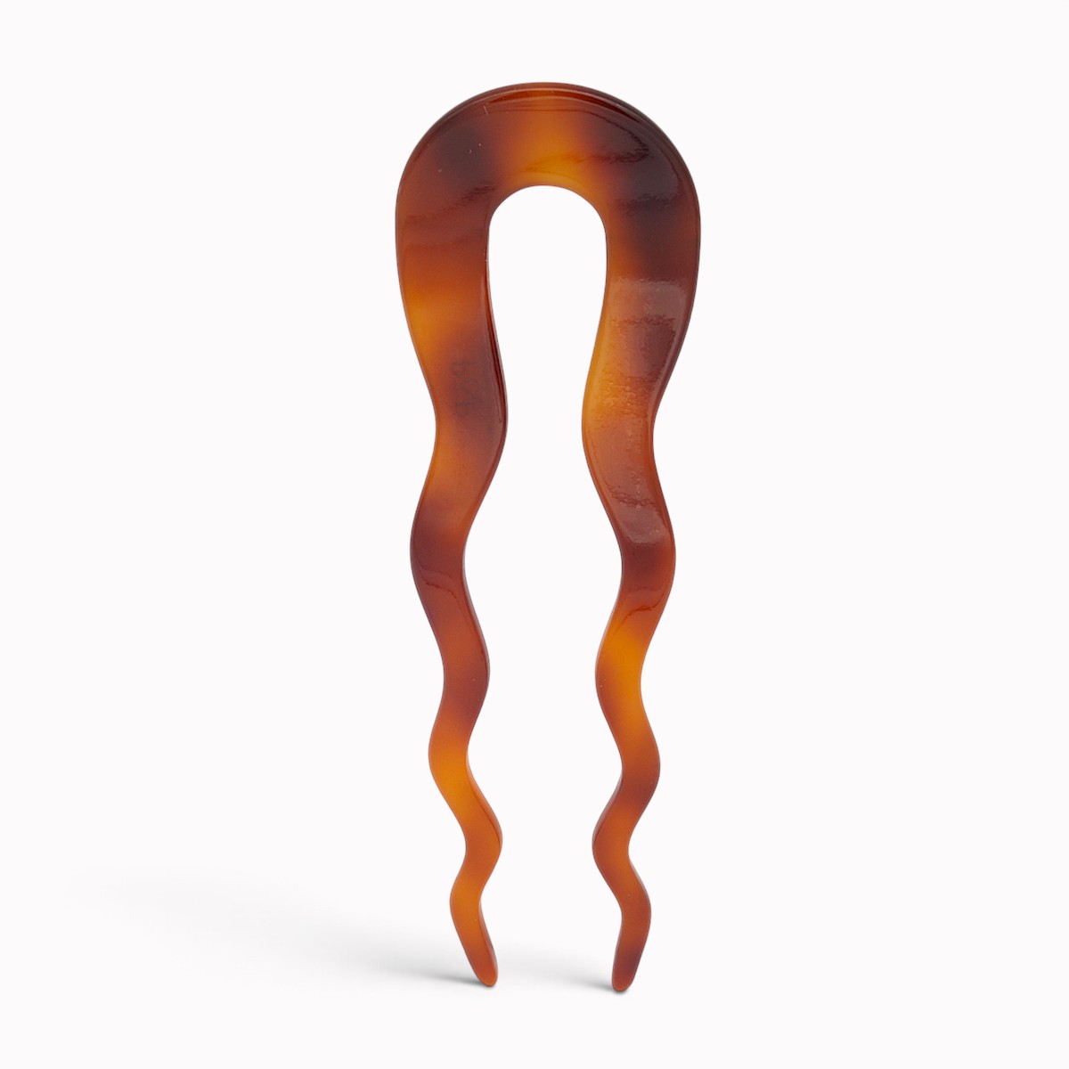 Épingle à chignon ondulée 10 cm vison