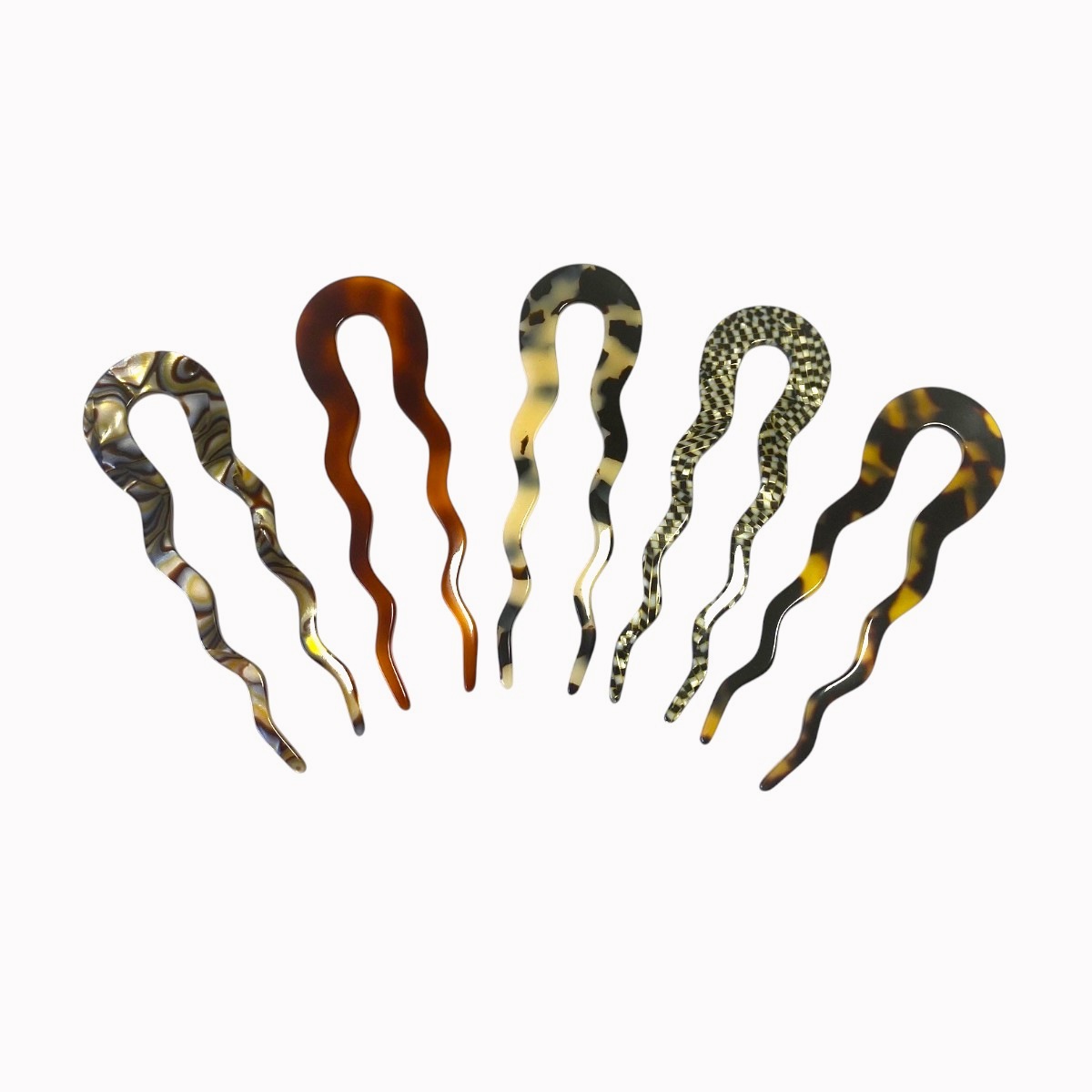 Épingle à chignon ondulée 10 cm - les 5 coloris