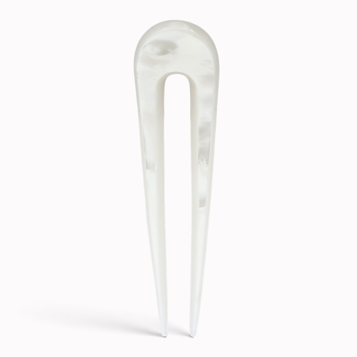 Épingle à chignon arrondie 11 cm blanc nacré