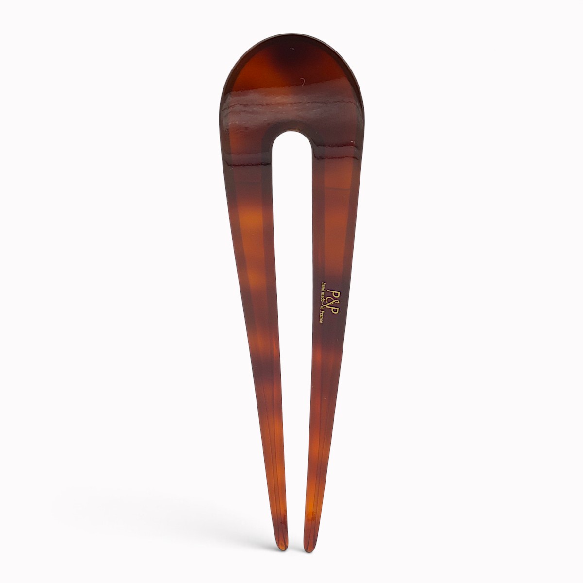 Épingle à chignon arrondie 11 cm vison - verso