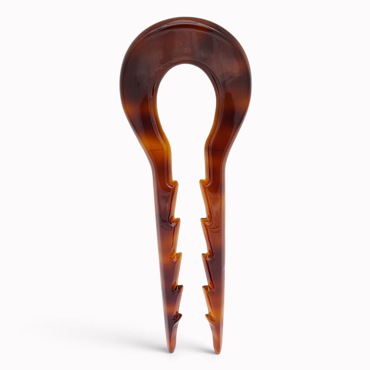 Grande épingle à cheveux crantée 13 cm vison