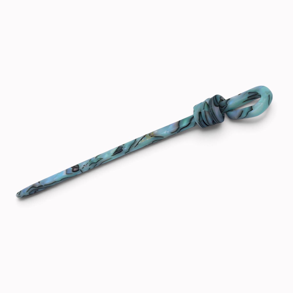 Pic à cheveux boucle torsadée 17,5 cm mer du sud