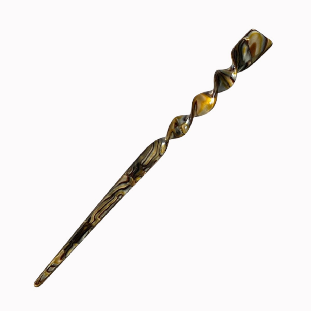 Pic à cheveux torsadé 19 cm onyx