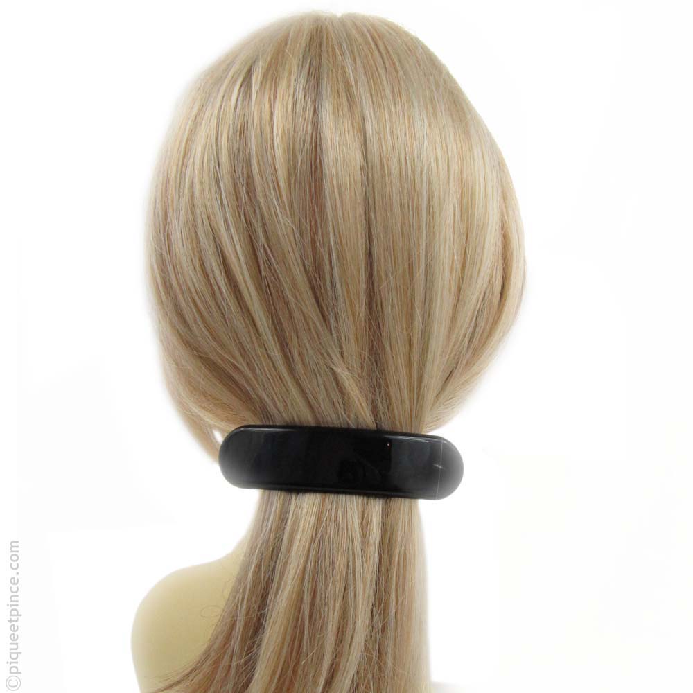 barrette cheveux arrondie noire