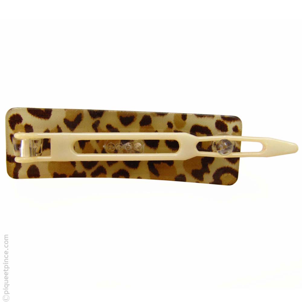 barrette cheveux léopard rectangle