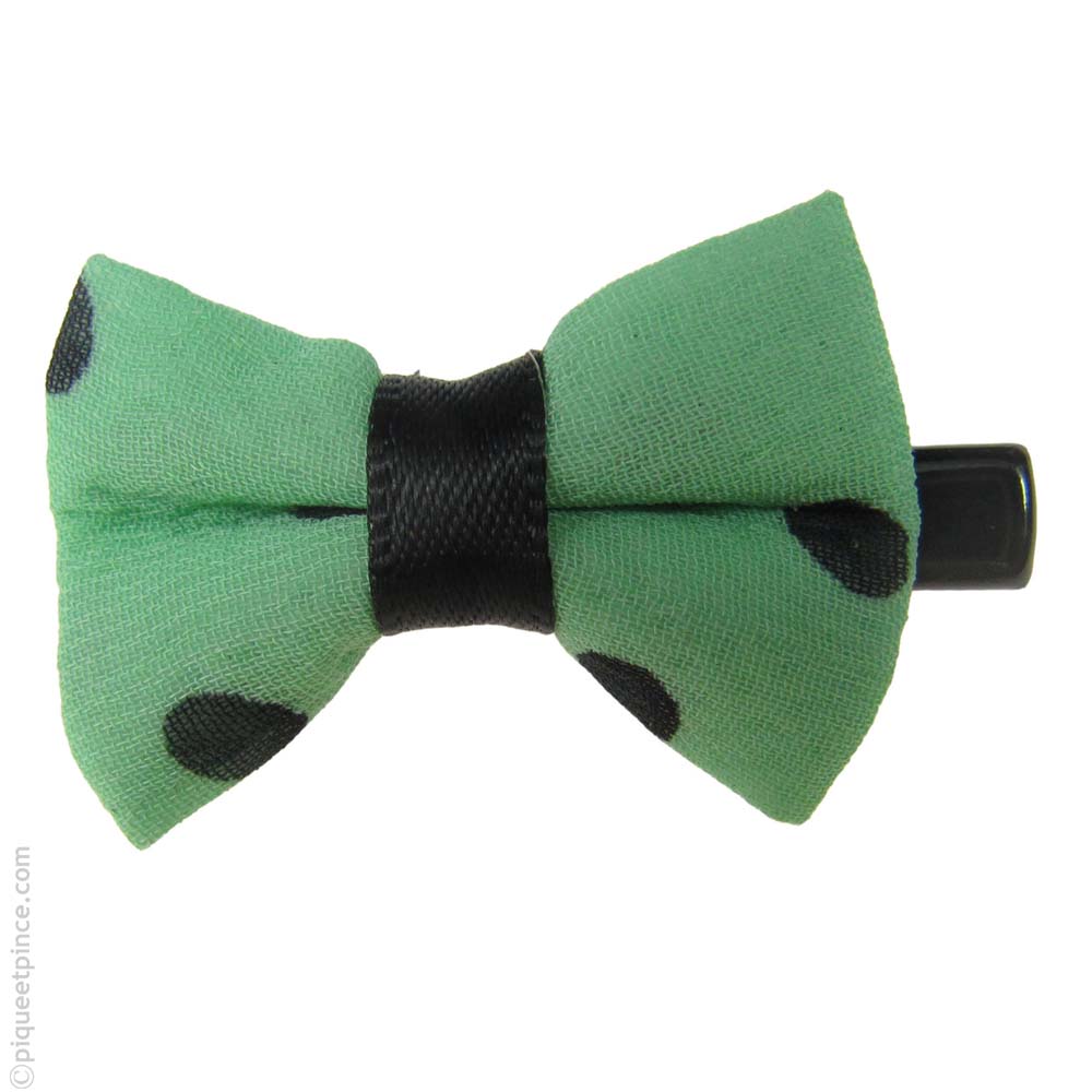 barrette à cheveux noeud vert