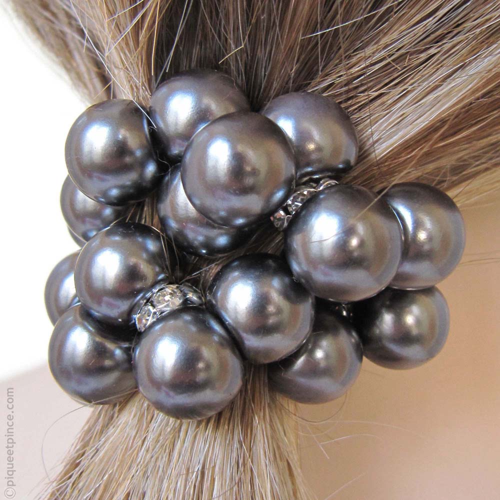 élastique à cheveux perles et strass