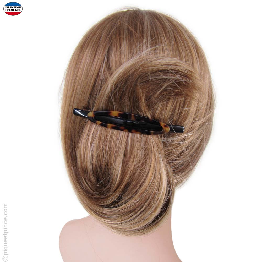 barrette pour cheveux fine écaille et noire