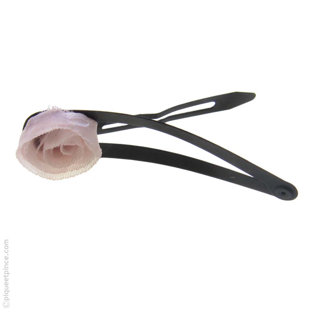 Barrette pour cheveux fleur rose