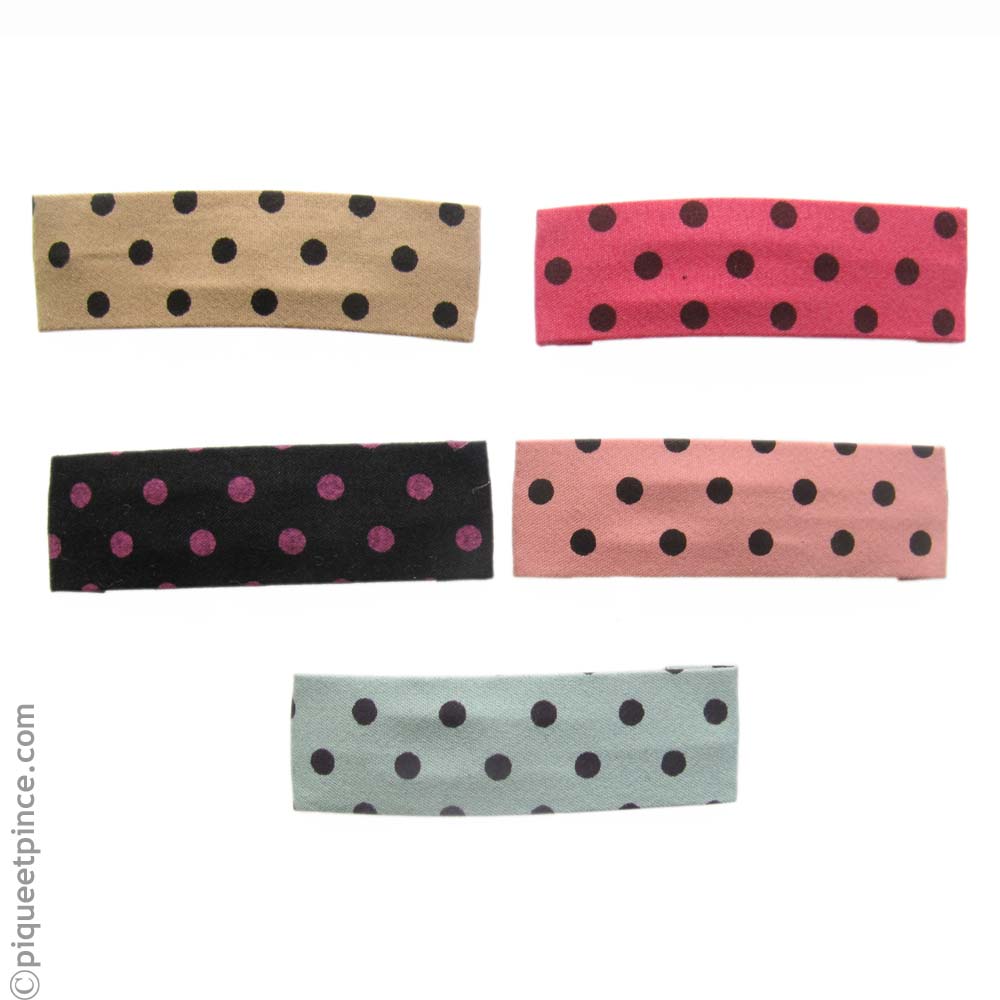 barrette colorée et pois