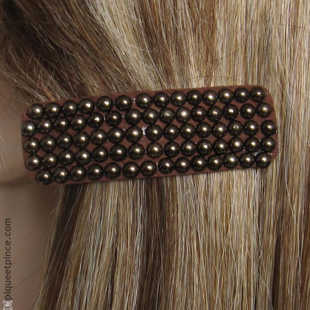 Barrette  bronze et chocolat