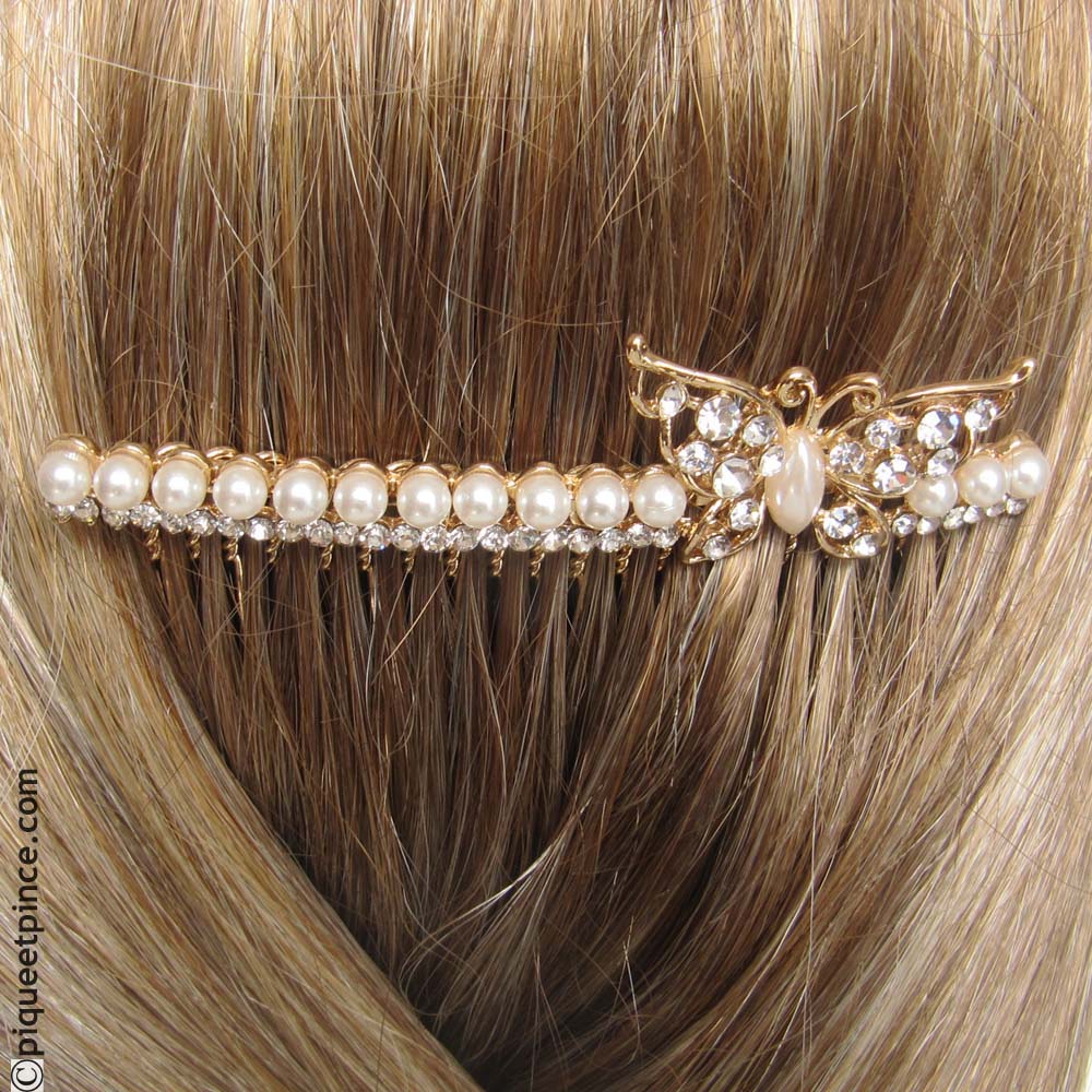 peigne pour chignon de mariage papillon