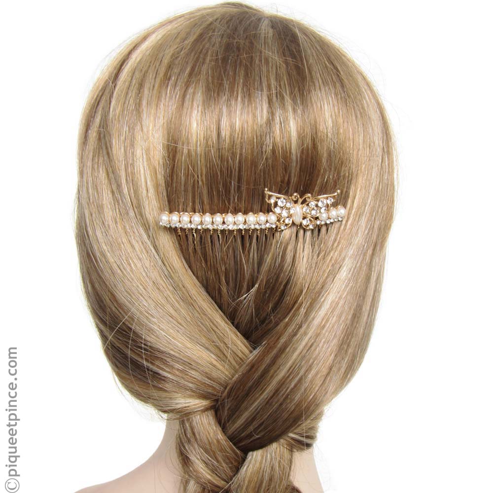 peigne pour coiffure de mariage papillon