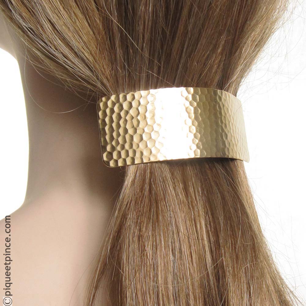 Barrettes cheveux métal doré