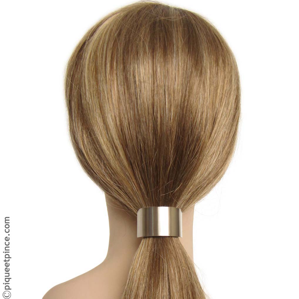 élastique cheveux métal argenté