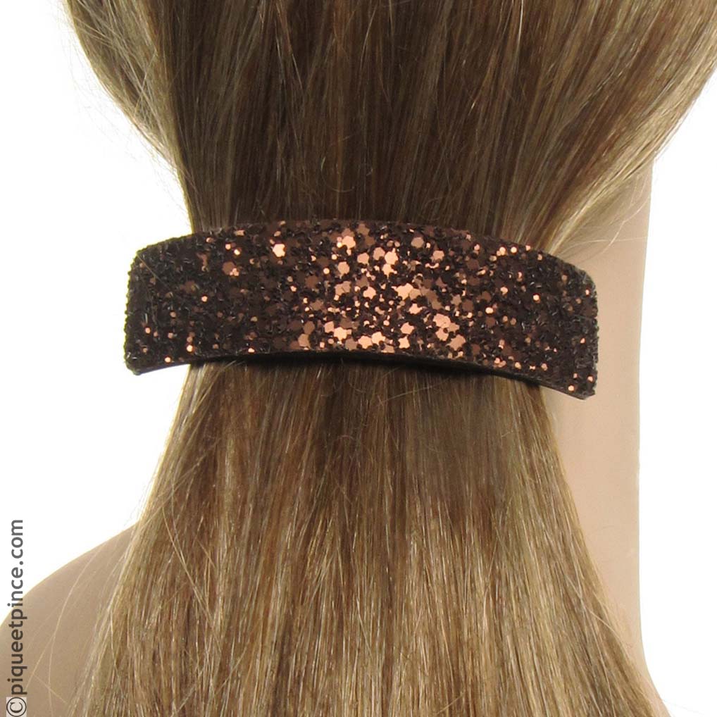 barrette pailletée queue de cheval