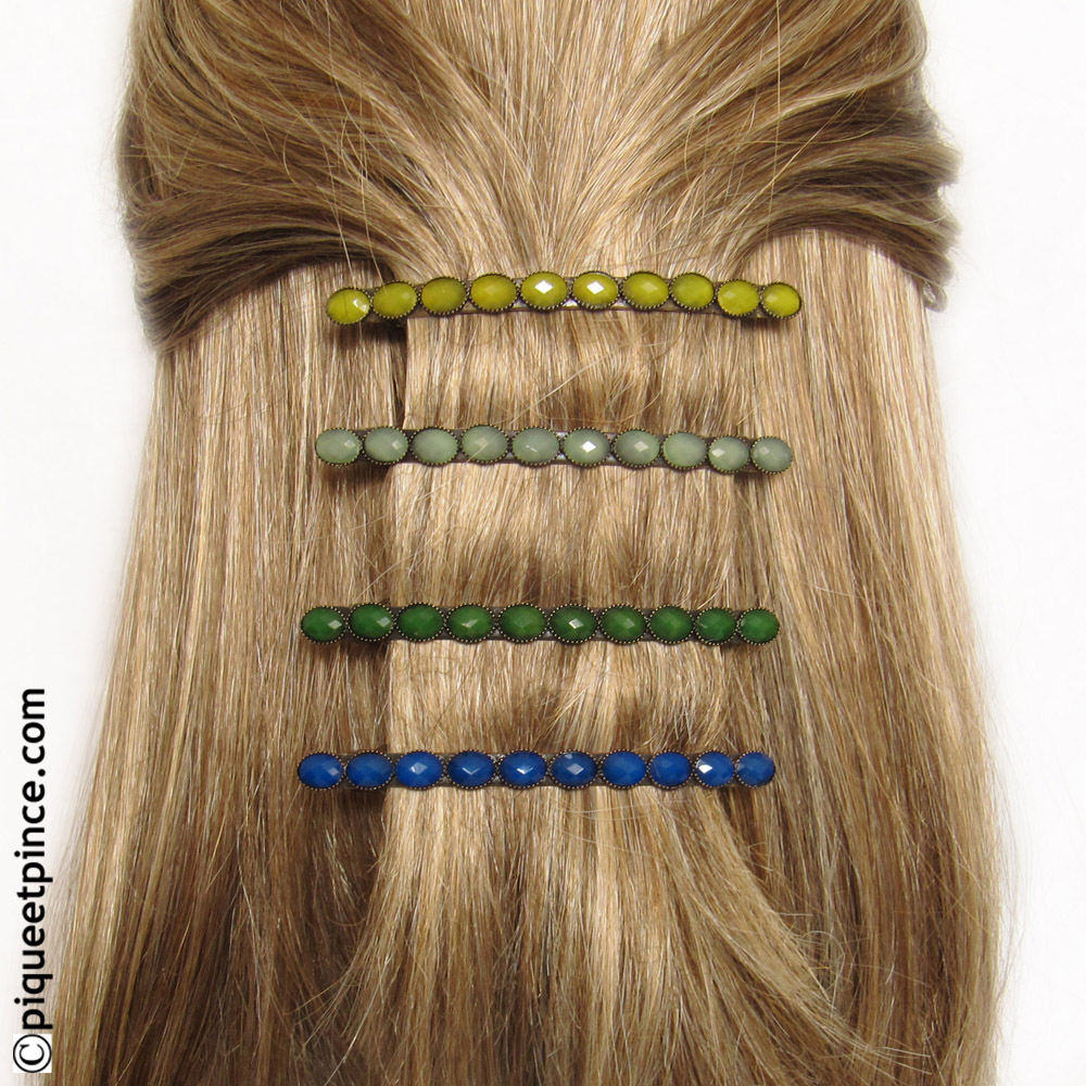 barrettes vertes