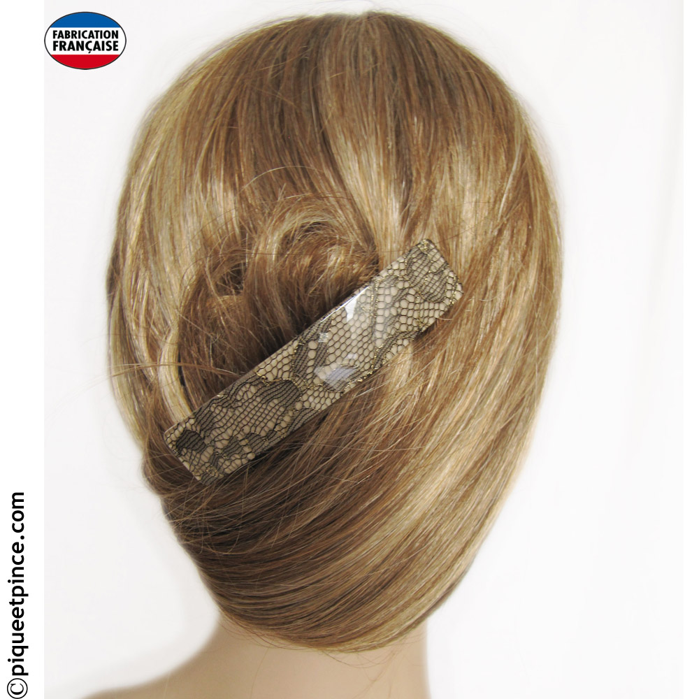 barrette dentelle et chignon