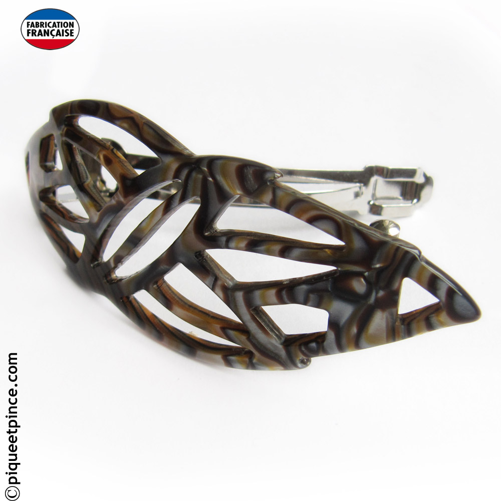 Barrette cheveux onyx made in France