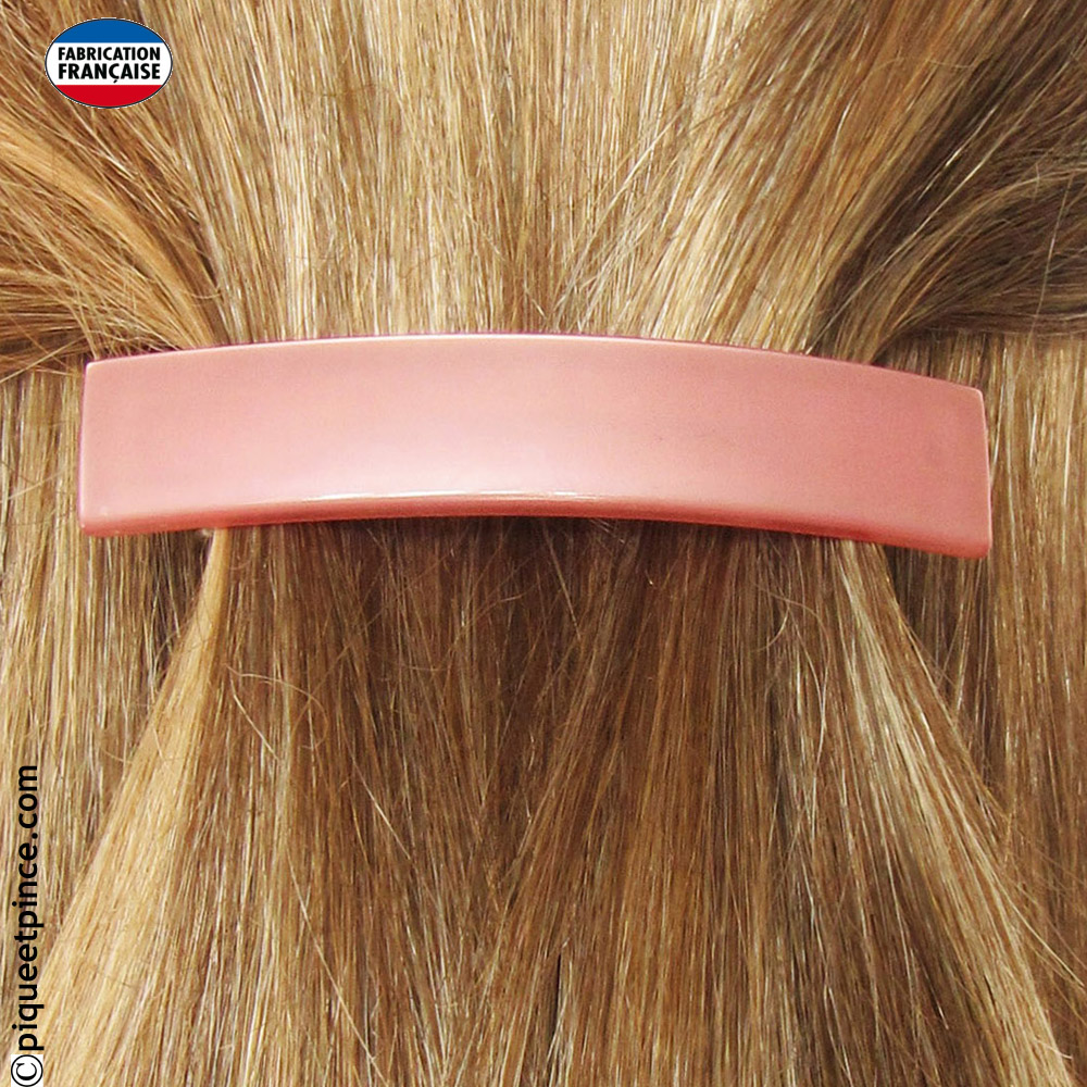 barrette à cheveux couleur rose pétale