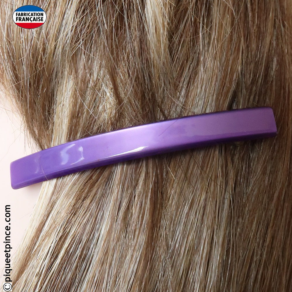 Barrette cheveux fine mauve