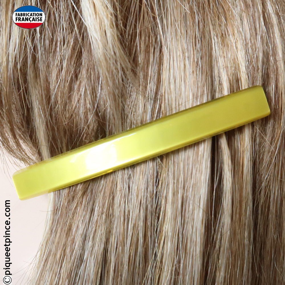 barrette cheveux jaune made in France