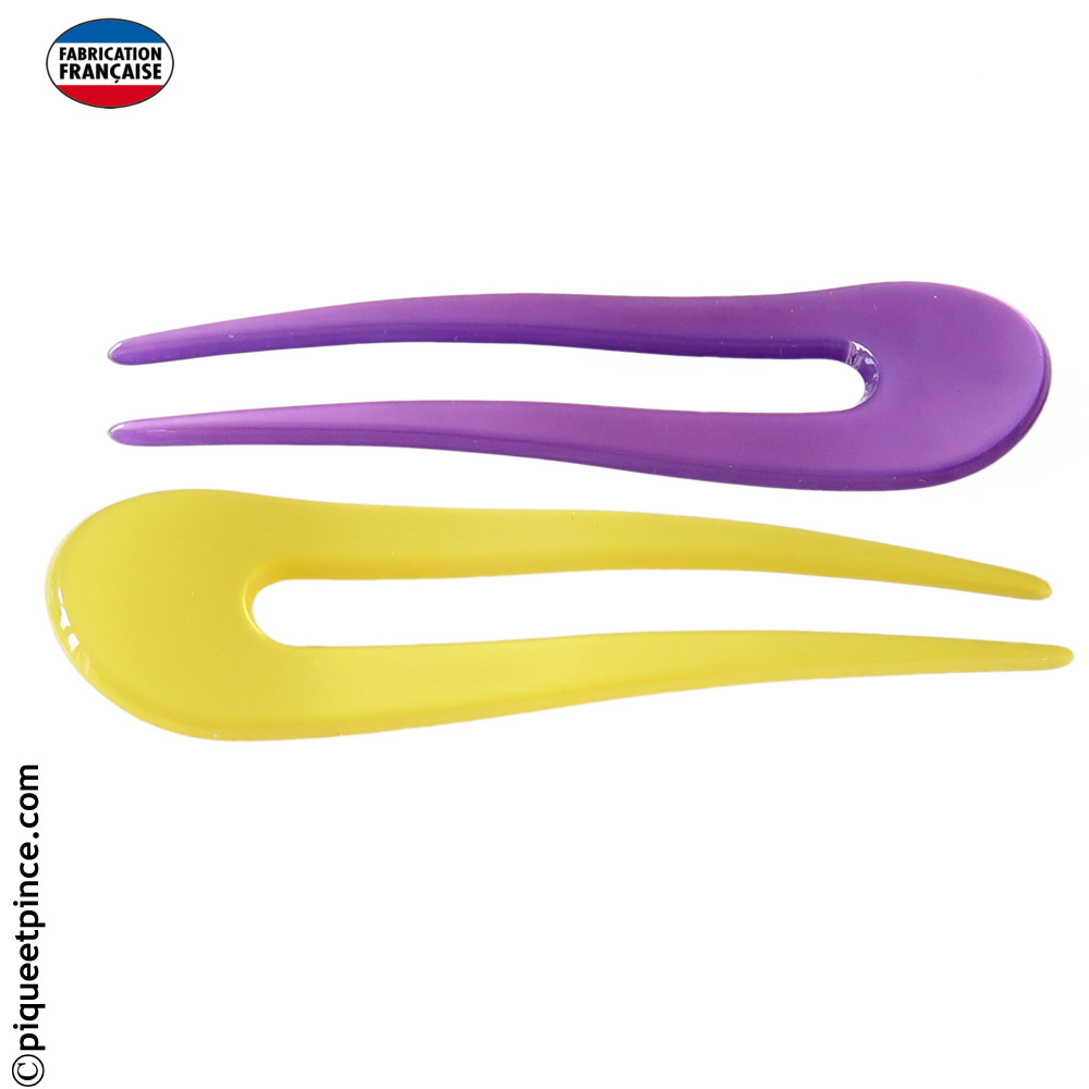 pique chignon couleur jaune ou mauve création française