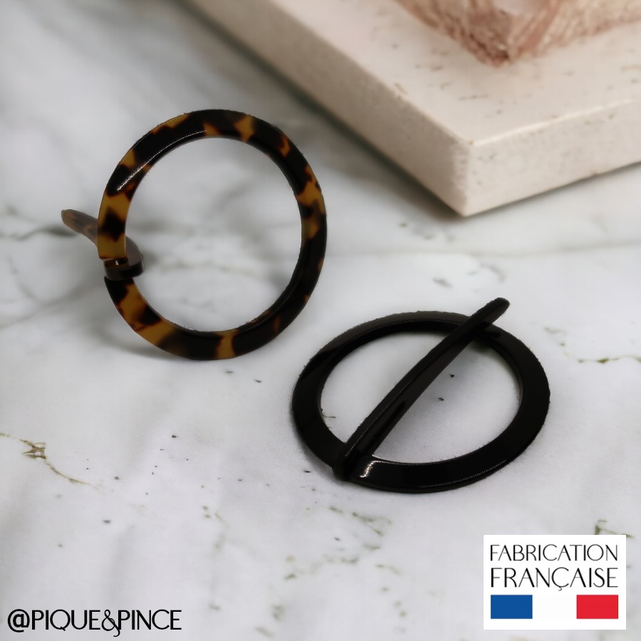 barrette-ronde-ecaille-ou-noire