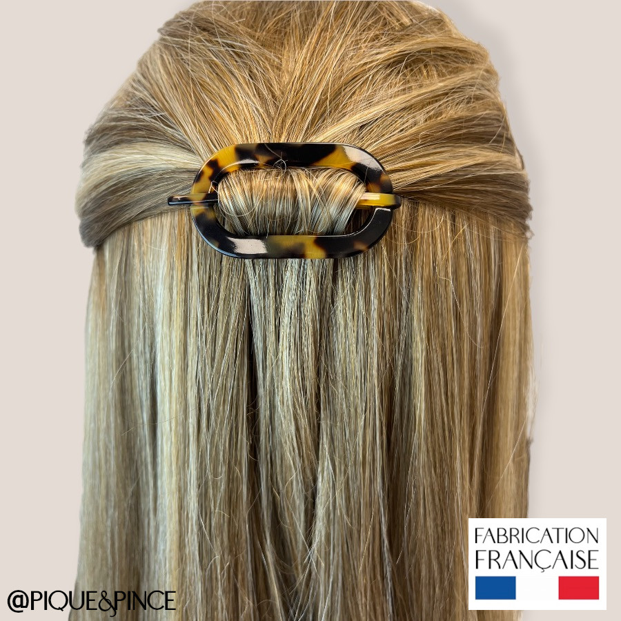 barrette-ovale-ecaille-foncee-fabrication-francaise-sans-metal