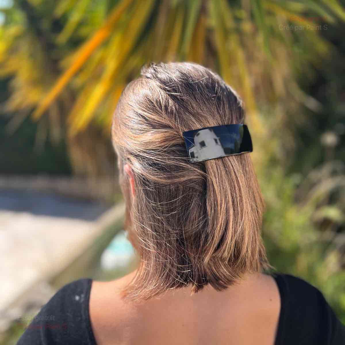 barrette a cheveux hortance noir